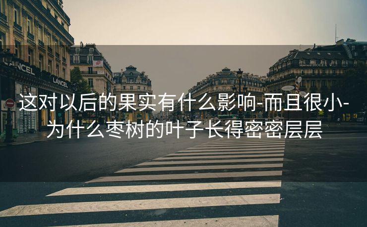 这对以后的果实有什么影响-而且很小-为什么枣树的叶子长得密密层层
