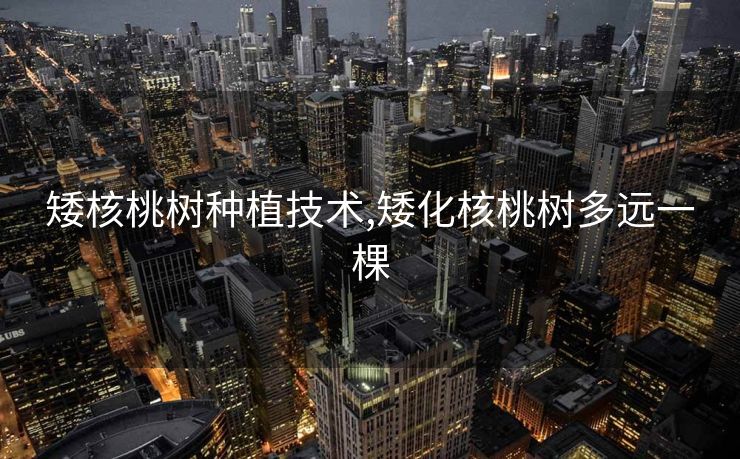 矮核桃树种植技术,矮化核桃树多远一棵