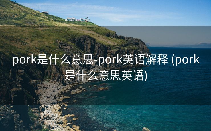 pork是什么意思-pork英语解释 (pork是什么意思英语)