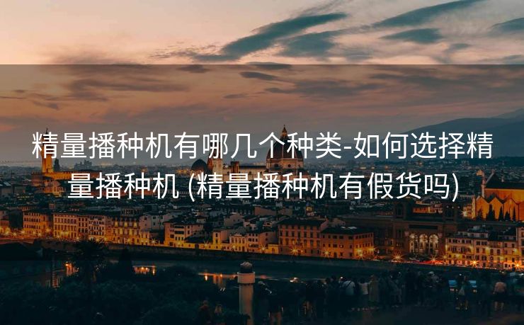 精量播种机有哪几个种类-如何选择精量播种机 (精量播种机有假货吗)