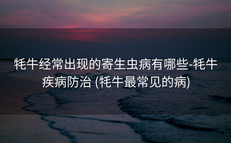 牦牛经常出现的寄生虫病有哪些-牦牛疾病防治 (牦牛最常见的病)