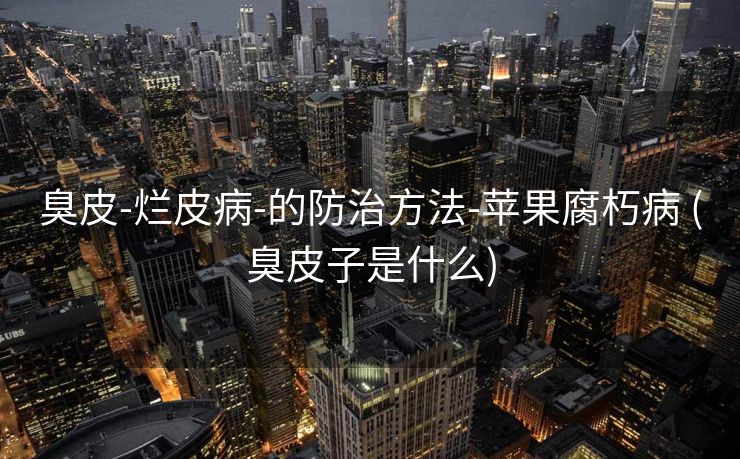 臭皮-烂皮病-的防治方法-苹果腐朽病 (臭皮子是什么)