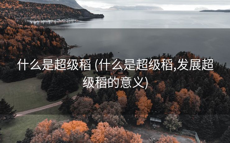 什么是超级稻 (什么是超级稻,发展超级稻的意义)