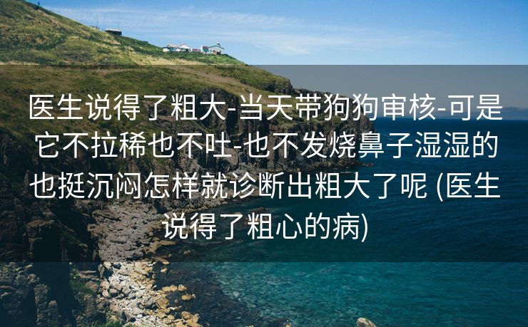 医生说得了粗大-当天带狗狗审核-可是它不拉稀也不吐-也不发烧鼻子湿湿的也挺沉闷怎样就诊断出粗大了呢 (医生说得了粗心的病)